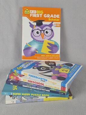 Activity Books for Ages 3–9 | Spelling, Math, Puzzles & More - Bundle of 6